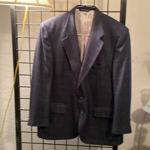 Burberrys navy plaid, suit jacket
